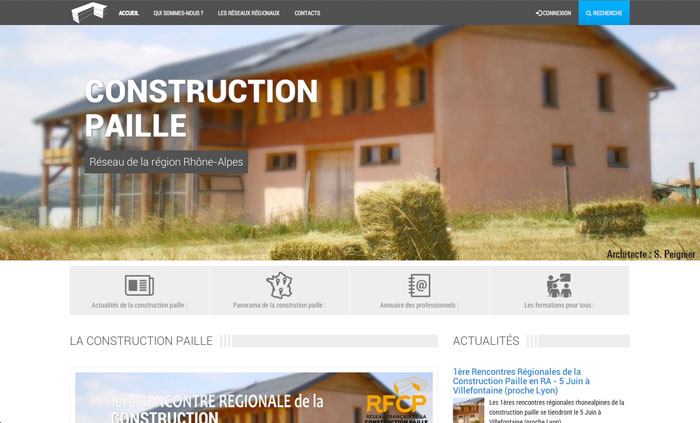 Page accueil site Réseau de la région Rhône-Alpes