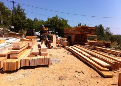 Maison ossature bois - paille - bois local - Banne Ardèche