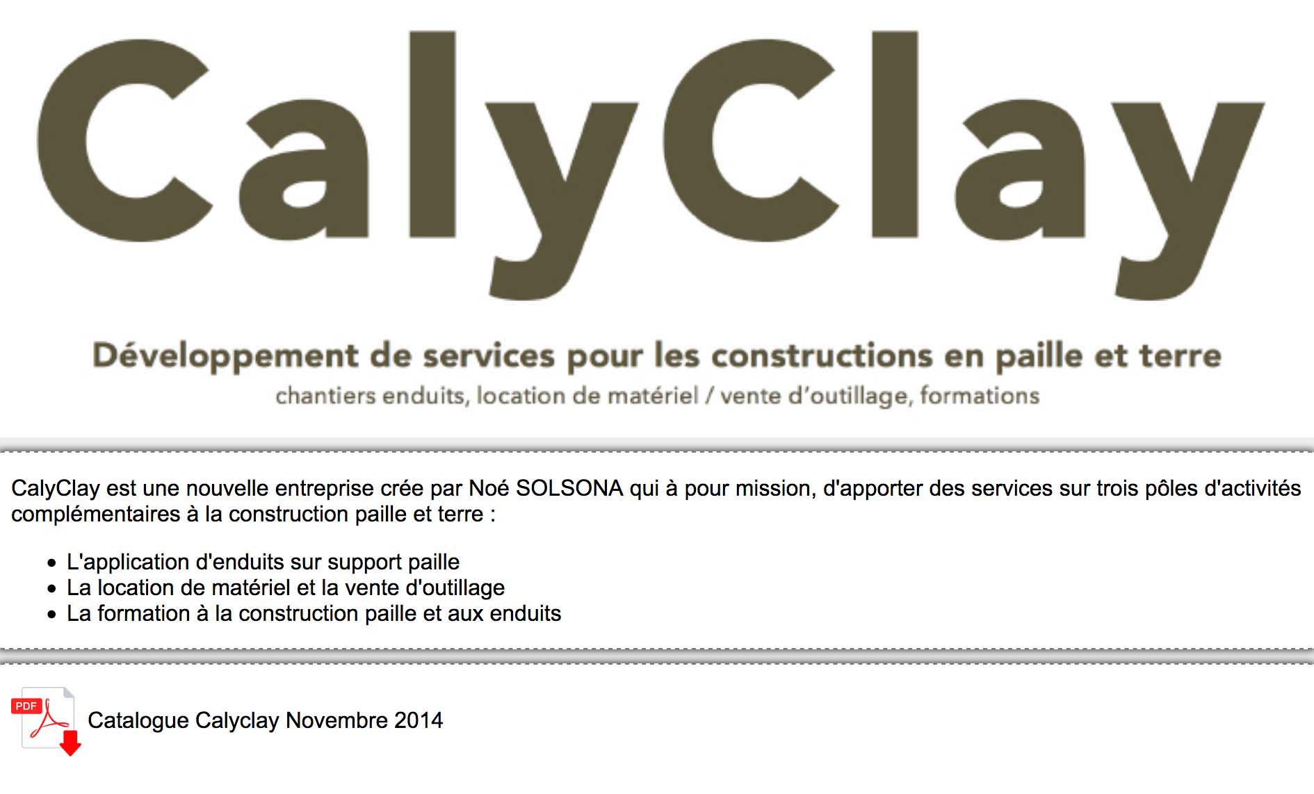 Logo et lien vers le site de Calyclay